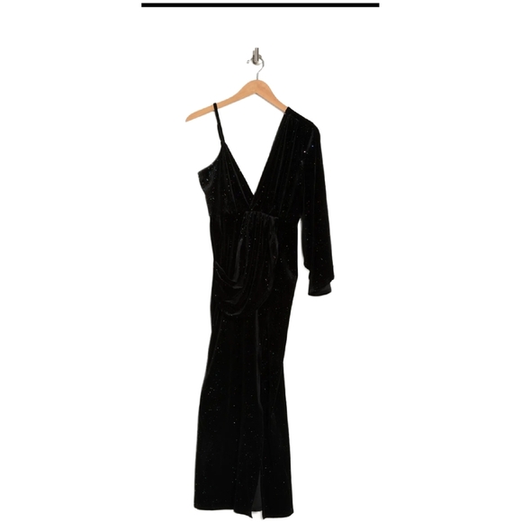 AREA Stars 'Bianca' Glitter Dress, Size Small, Black/ Multicolored Glitter - Picture 3 of 9